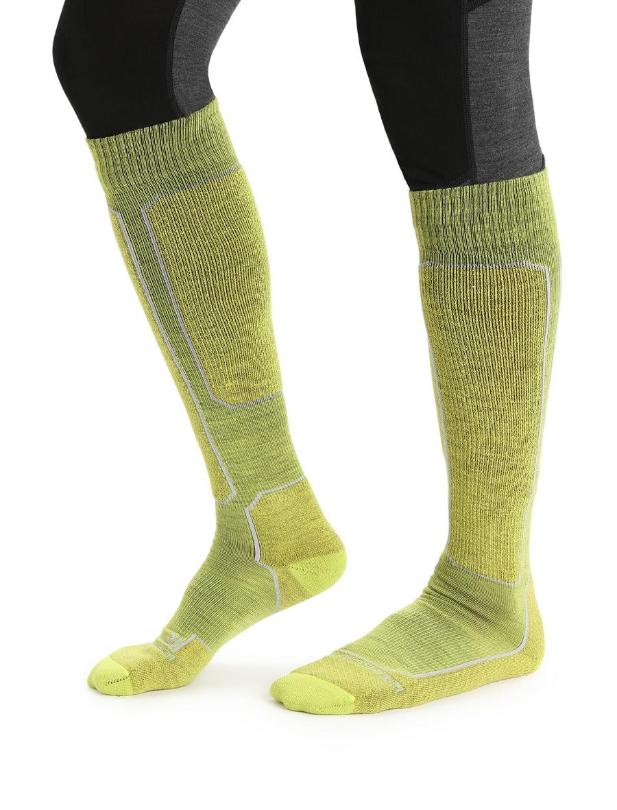 Shine / Ether Men's Icebreaker Merino Ski+ Light Over the Calf Socks | USA 1012KORI